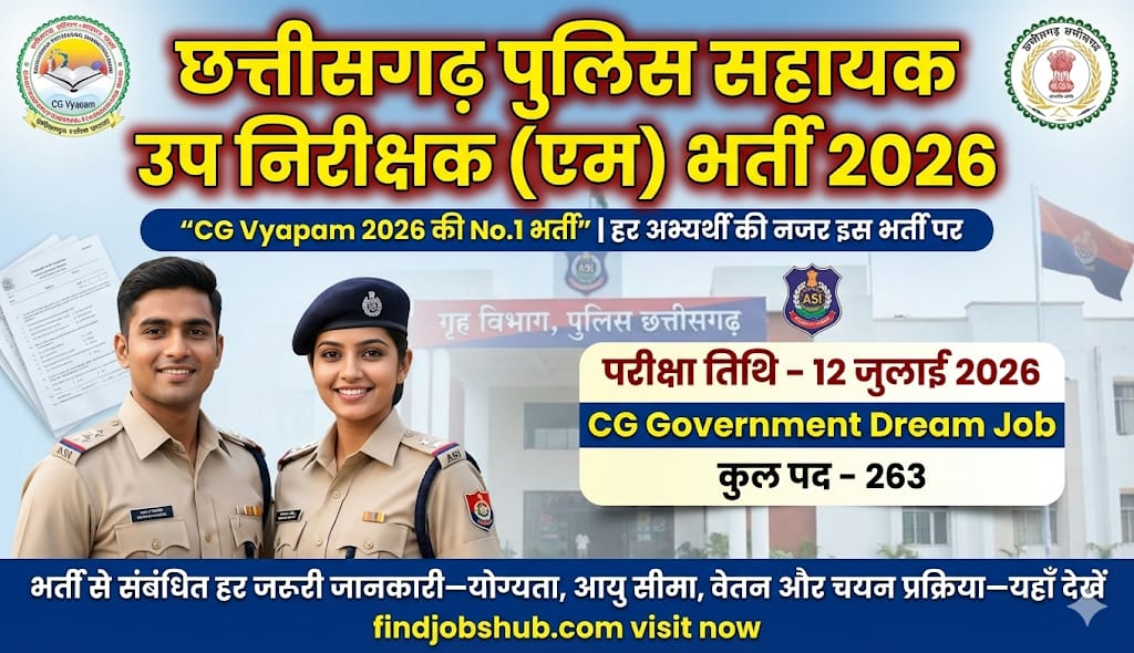 CG Vyapam Police ASI Bharti 2026