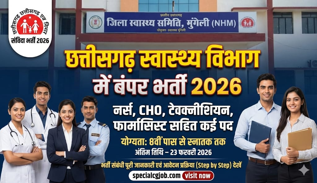 CG Health Department Vacancy 2026